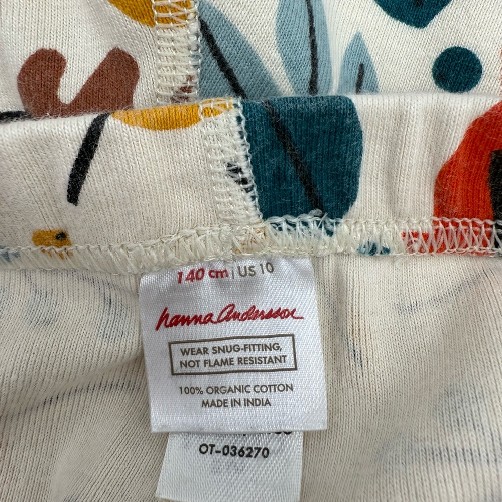 Hanna Andersson Fall Leaf Print Pajama Pants- Multicolor - Picture 7 of 7